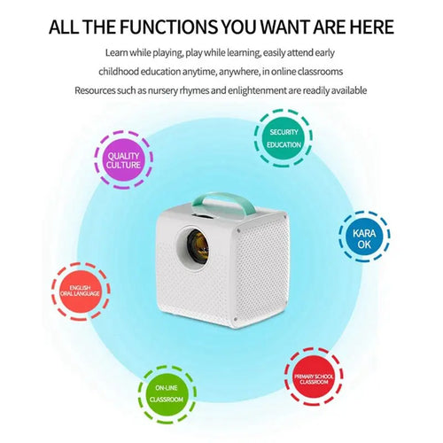 B29C-Q2 Mini Projector For Kids 800X480 Resolution, Portable Home Theater Beamer Ideal Christmas And Birthday Gift
